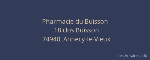 Pharmacie du Buisson