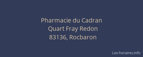 Pharmacie du Cadran