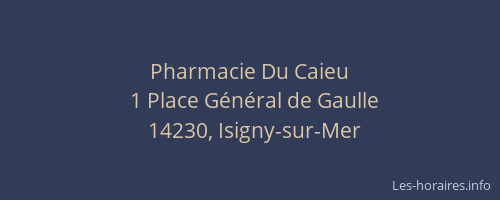 Pharmacie Du Caieu