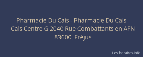 Pharmacie Du Cais - Pharmacie Du Cais
