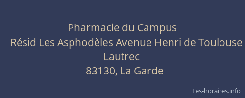 Pharmacie du Campus