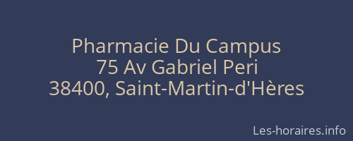 Pharmacie Du Campus