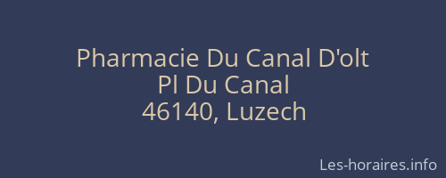 Pharmacie Du Canal D'olt