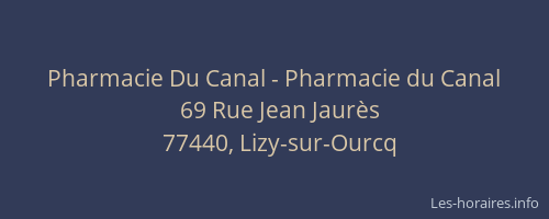 Pharmacie Du Canal - Pharmacie du Canal