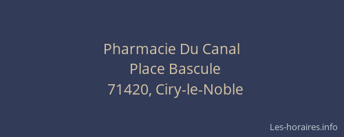 Pharmacie Du Canal