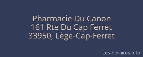 Pharmacie Du Canon