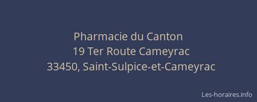 Pharmacie du Canton