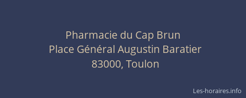 Pharmacie du Cap Brun