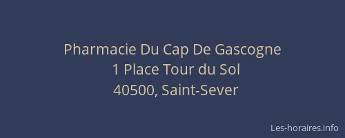 Pharmacie Du Cap De Gascogne