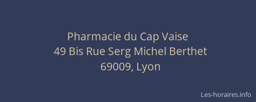 Pharmacie du Cap Vaise
