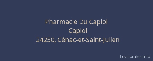 Pharmacie Du Capiol