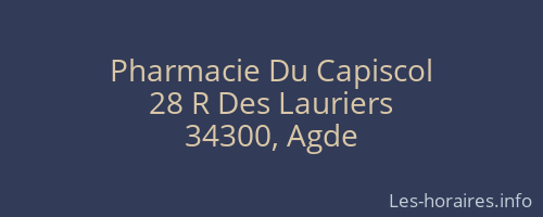 Pharmacie Du Capiscol