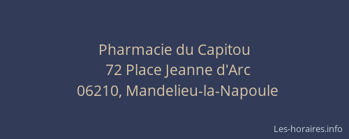 Pharmacie du Capitou