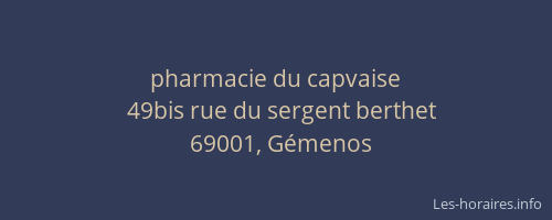 pharmacie du capvaise