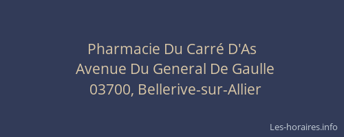 Pharmacie Du Carré D'As