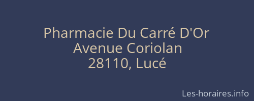 Pharmacie Du Carré D'Or