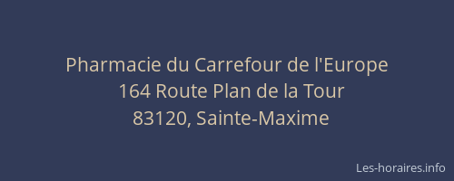 Pharmacie du Carrefour de l'Europe