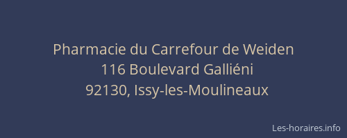 Pharmacie du Carrefour de Weiden
