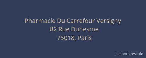 Pharmacie Du Carrefour Versigny