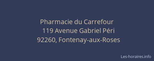 Pharmacie du Carrefour
