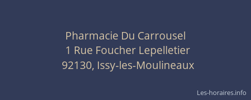 Pharmacie Du Carrousel
