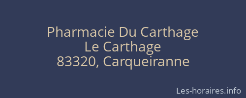 Pharmacie Du Carthage