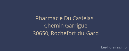 Pharmacie Du Castelas