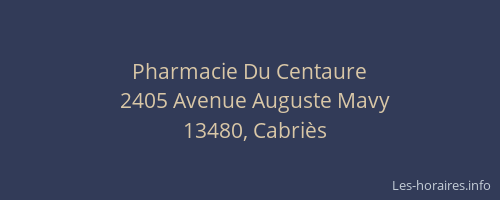 Pharmacie Du Centaure