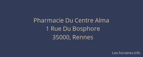 Pharmacie Du Centre Alma