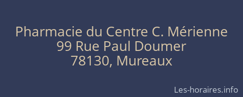 Pharmacie du Centre C. Mérienne