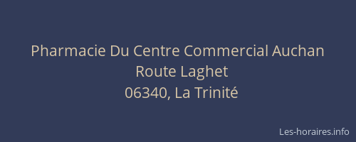 Pharmacie Du Centre Commercial Auchan