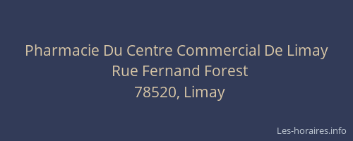 Pharmacie Du Centre Commercial De Limay