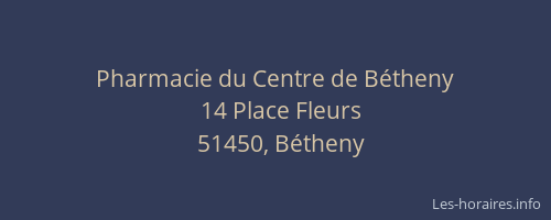 Pharmacie du Centre de Bétheny
