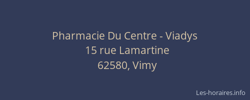 Pharmacie Du Centre - Viadys