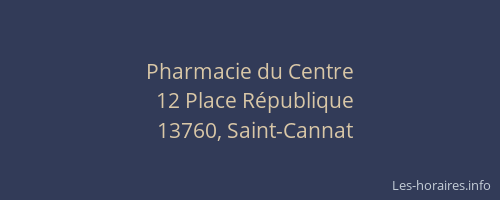 Pharmacie du Centre