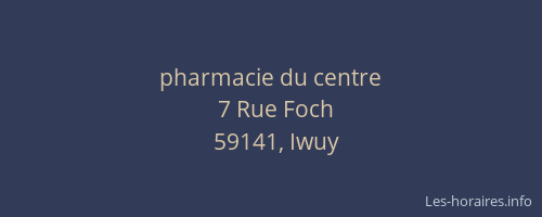 pharmacie du centre