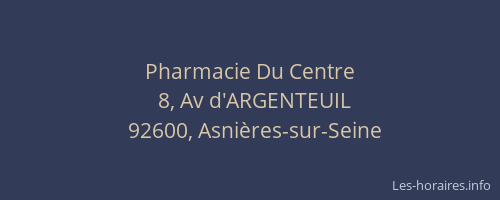 Pharmacie Du Centre