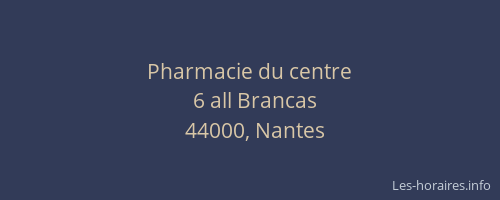 Pharmacie du centre