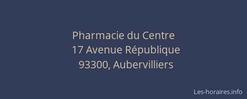 Pharmacie du Centre