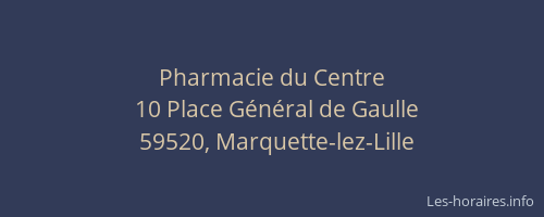 Pharmacie du Centre