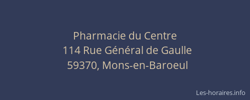 Pharmacie du Centre
