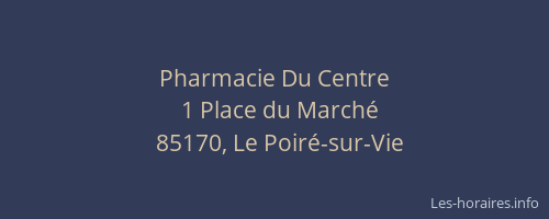 Pharmacie Du Centre