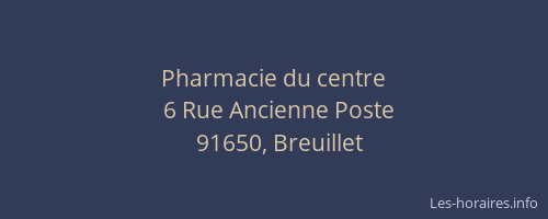 Pharmacie du centre
