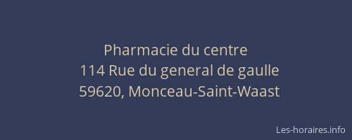 Pharmacie du centre