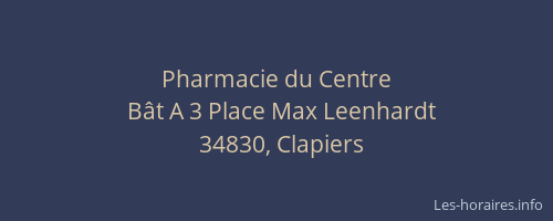 Pharmacie du Centre