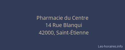 Pharmacie du Centre