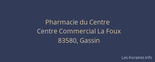 Pharmacie du Centre