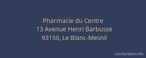 Pharmacie du Centre