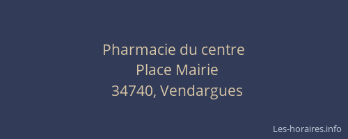Pharmacie du centre