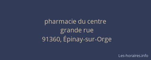 pharmacie du centre